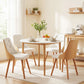 5-Piece Valdo White Dining Table & Chair Set PU Leather Seater