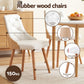 5-Piece Valdo White Dining Table & Chair Set PU Leather Seater