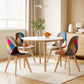 5-Piece Zefir White Dining Table & Chair Set Eiffel Chairs