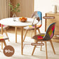 5-Piece Zefir White Dining Table & Chair Set Eiffel Chairs