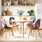 5-Piece Zefir White Dining Table & Chair Set Eiffel Chairs