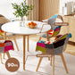 5-Piece Eddie Dining Table & Chair Set Mid Century - White