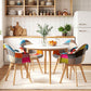 5-Piece Eddie Dining Table & Chair Set Mid Century - White