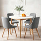 5-Piece Silio White, Natural Wood and Grey Dining Table & Chair Set Compact Kitchen Furniture