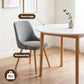 5-Piece Silio White, Natural Wood and Grey Dining Table & Chair Set Compact Kitchen Furniture