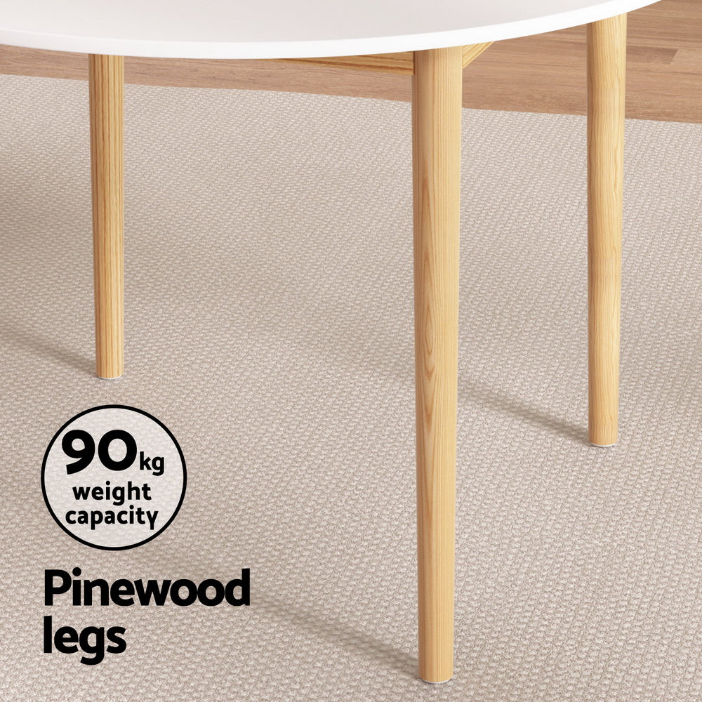 5-Piece Loris Wood Dining Table & Chair Set Wishbone