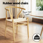 5-Piece Loris Wood Dining Table & Chair Set Wishbone