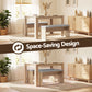 3-Piece Titoo Oak Dining Table & Chair Set 120cm Wooden