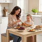 3-Piece Titoo Oak Dining Table & Chair Set 120cm Wooden