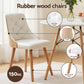 3-Piece Tadde White Dining Table & Chair Set 90cm Round