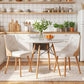 3-Piece Tadde White Dining Table & Chair Set 90cm Round