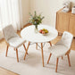 3-Piece Tadde White Dining Table & Chair Set 90cm Round