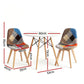 3-Piece Tizia White Dining Table & Chair Set Round