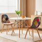 3-Piece Tizia White Dining Table & Chair Set Round