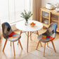 3-Piece Tizia White Dining Table & Chair Set Round
