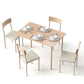 5-Piece Neria Beige Dining Table & Chair Set Compact Kitchen Furniture Natural