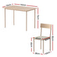 5-Piece Neria Beige Dining Table & Chair Set Compact Kitchen Furniture Natural