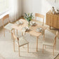 5-Piece Neria Beige Dining Table & Chair Set Compact Kitchen Furniture Natural