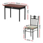 5-Piece Amata Dining Table & Chair Set Compact Kitchen Furniture Upholstered