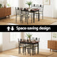 5-Piece Amata Dining Table & Chair Set Compact Kitchen Furniture Upholstered