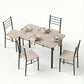 5-Piece Fiama Oak Dining Table & Chair Set Compact Kitchen Furniture Modern