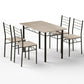 5-Piece Fiama Oak Dining Table & Chair Set Compact Kitchen Furniture Modern