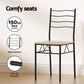 5-Piece Fiama Oak Dining Table & Chair Set Compact Kitchen Furniture Modern