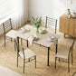 5-Piece Fiama Oak Dining Table & Chair Set Compact Kitchen Furniture Modern