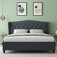 Diamond Bed & Mattress Package - Charcoal Queen
