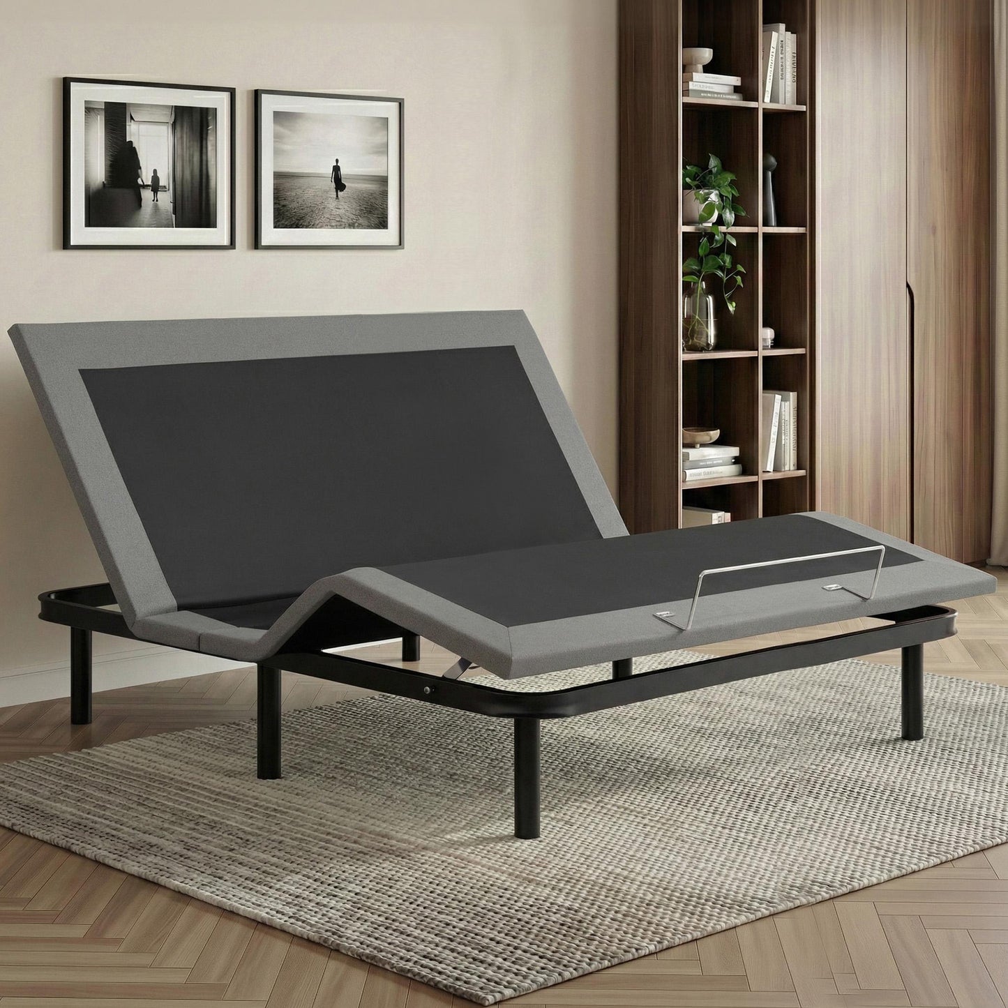 Velune Electric Bed Frame Wireless Remote Control Zero Gravity - Black King