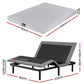 Shale Bed & Mattress Package with 15cm Mattress Memory Foam Electric Bed Base Zero Gravity - Black & Charcoal King