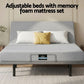 Shale Bed & Mattress Package with 15cm Mattress Memory Foam Electric Bed Base Zero Gravity - Black & Charcoal King