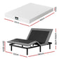 Shale Bed & Mattress Package with 20cm Mattress Mattress Adjustable Bed Base - Black Double