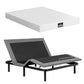 Shale Bed & Mattress Package with 20cm Mattress Mattress Adjustable Bed Base - Black King