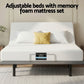 Shale Bed & Mattress Package with 20cm Mattress Mattress Adjustable Bed Base - Black King