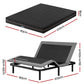 Shale Bed & Mattress Package with 18cm Mattress Mattress Adjustable Bed Base - Black King