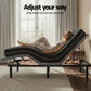 Shale Bed & Mattress Package with 18cm Mattress Mattress Adjustable Bed Base - Black King