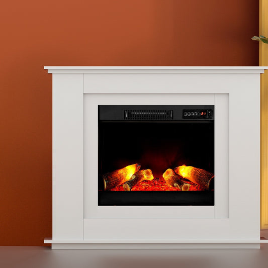 Electric Fireplace Fire Heater 2000W White