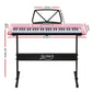 61 Key Lighted Electronic Piano Keyboard LED Electric Holder Music Stand