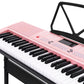 61 Key Lighted Electronic Piano Keyboard LED Electric Holder Music Stand