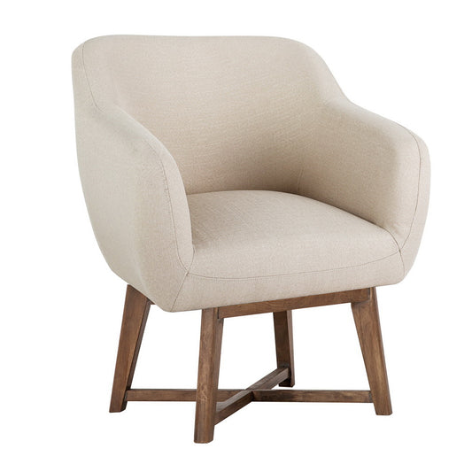 Aston Fabric Tub Lounge Armchair - Beige