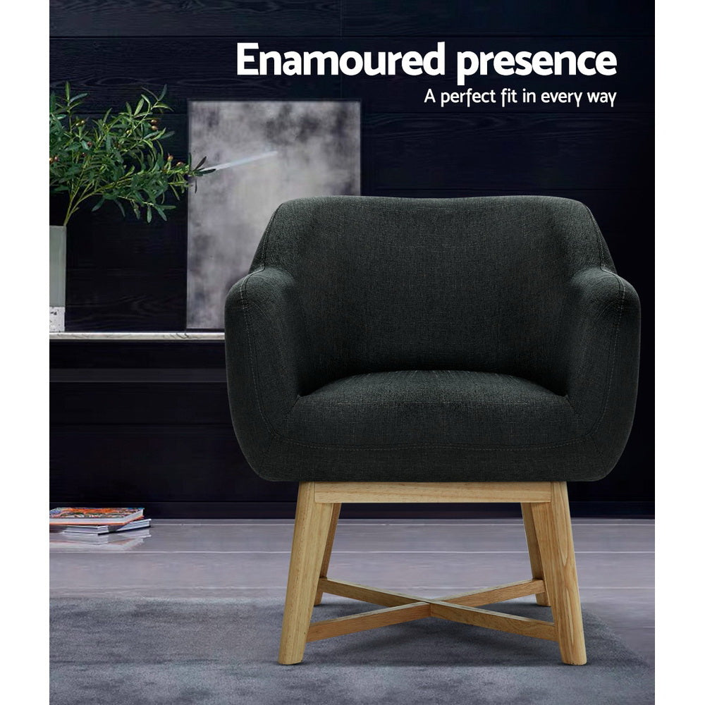 Aston Tub Chair Armchair - Charcoal