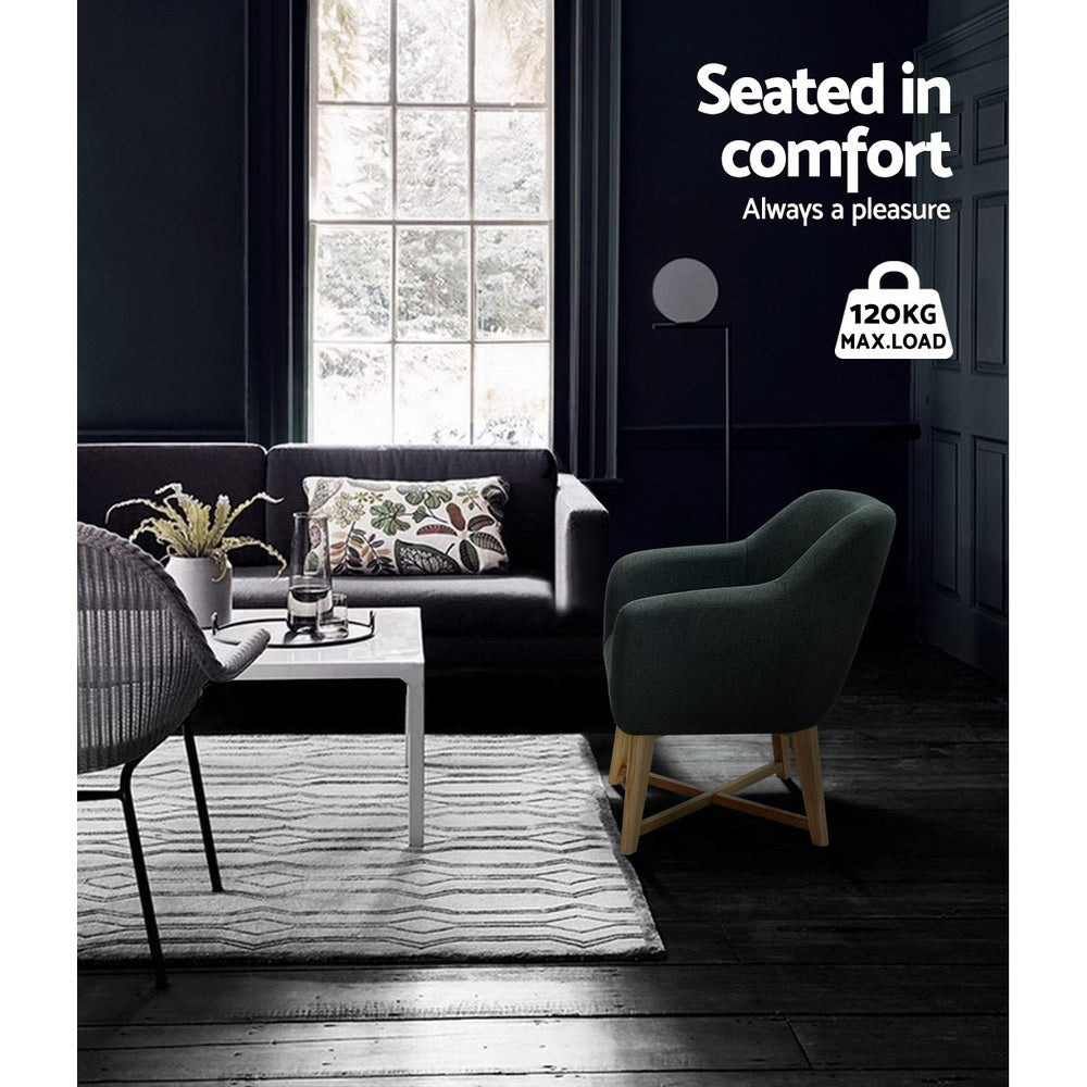 Aston Tub Chair Armchair - Charcoal