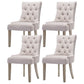 Glenys Set of 4 Dining Chairs Linen French Provincial - Beige