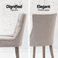 Glenys Set of 4 Dining Chairs Linen French Provincial - Beige