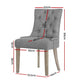 Glenys Set of 4 Dining Chairs Linen French Provincial - Grey