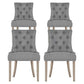 Glenys Set of 4 Dining Chairs Linen French Provincial - Grey