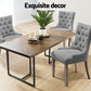 Glenys Set of 4 Dining Chairs Linen French Provincial - Grey
