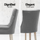 Glenys Set of 4 Dining Chairs Linen French Provincial - Grey
