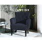 Maddy French Lorraine Chair Retro Wing - Black